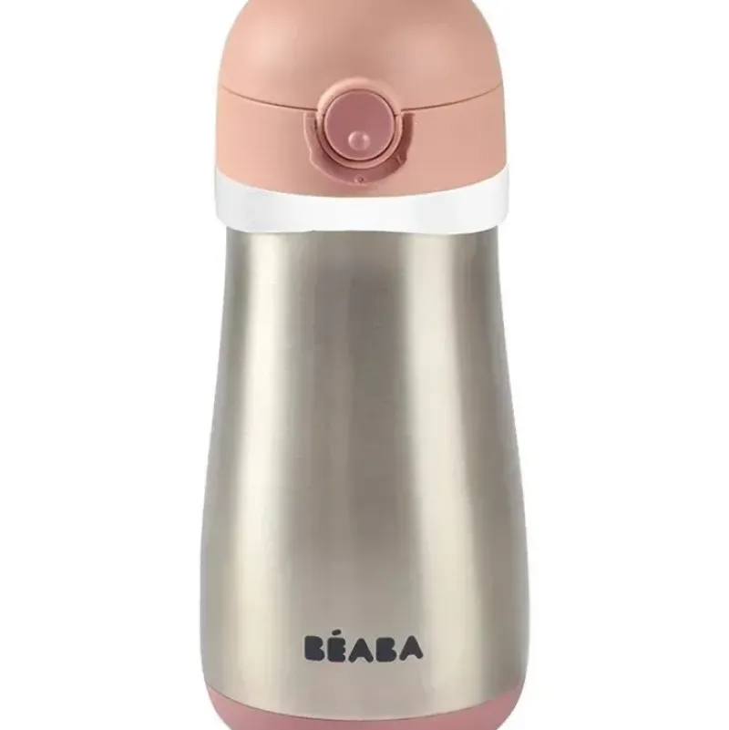 Shop All|Beaba - Stainless Steel Kids Water Bottle, Rose - cutbabycare.com | baby boutique & care hub
