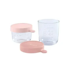 Shop All|Beaba Superior Glass Jar 2 Pack 150ml/250ml Pink & Dark Pink - cutbabycare.com | baby boutique & care hub