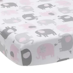 Shop All|Bedtime Originals Eloise Fitted Crib Sheet, White/Grey/Pink - cutbabycare.com | baby boutique & care hub