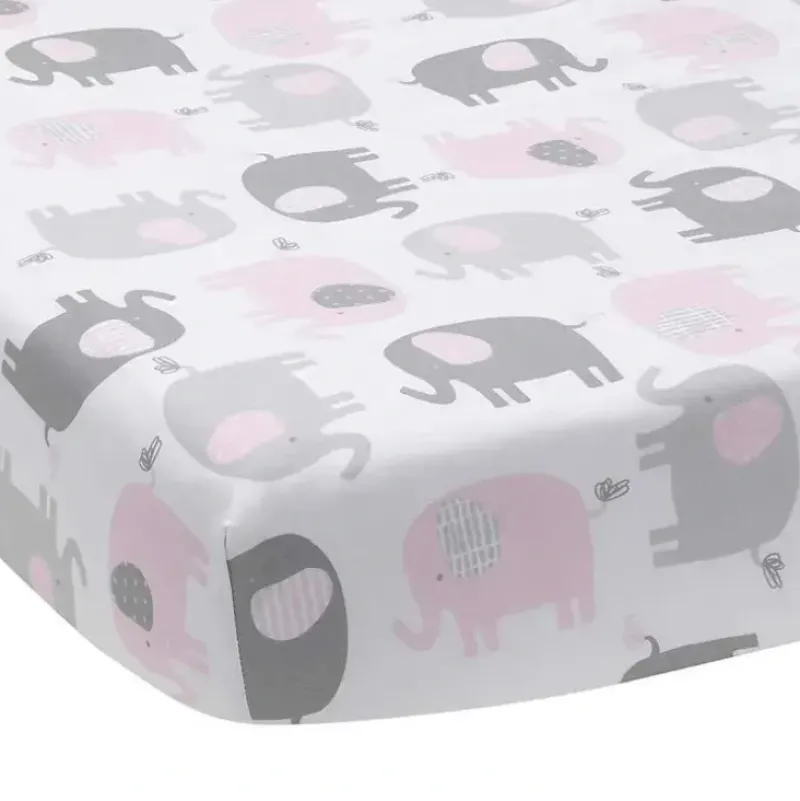 Shop All|Bedtime Originals Eloise Fitted Crib Sheet, White/Grey/Pink - cutbabycare.com | baby boutique & care hub