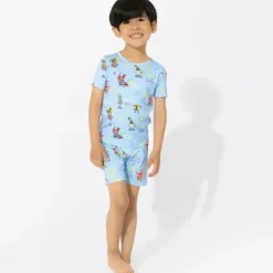 Shop All|Bellabu Bear - Good Vibes Bamboo Spongebob Squarepants Kids Pajama Short Set - cutbabycare.com | baby boutique & care hub