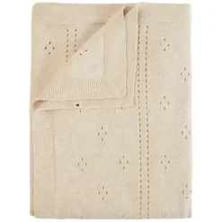 Stroller|Bibs - Knitted Blanket Pointelle, Ivory - cutbabycare.com | baby boutique & care hub