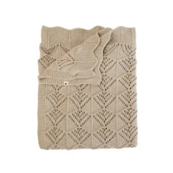 Stroller|Bibs - Knitted Blanket Wavy, Vanilla - cutbabycare.com | baby boutique & care hub