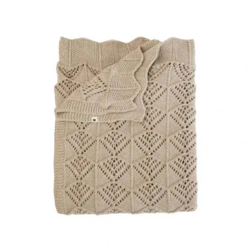 Stroller|Bibs - Knitted Blanket Wavy, Vanilla - cutbabycare.com | baby boutique & care hub