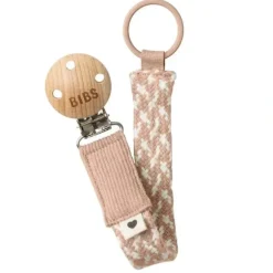 Shop All|Bibs - Pacifier Clip Braid, Blush/Ivory - cutbabycare.com | baby boutique & care hub