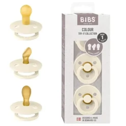Health Safety|Bibs - Pacifiers 0-6 Months, 3-Pack Soothers, BPA-Free Symmetrical Nipple, Ivory - cutbabycare.com | baby boutique & care hub