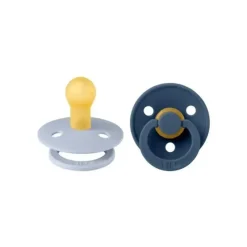 Shop All|BIBS - 2Pk Dusty Blue/Steel Blue Natural Rubber Baby Pacifier, 6/18M - cutbabycare.com | baby boutique & care hub