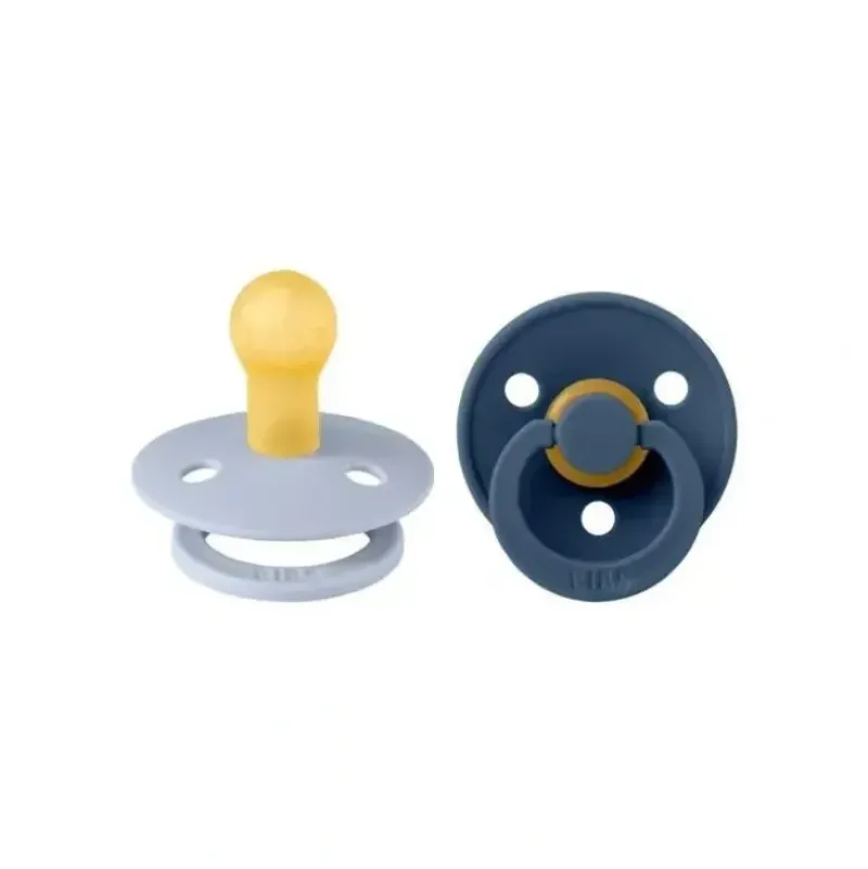 Shop All|BIBS - 2Pk Dusty Blue/Steel Blue Natural Rubber Baby Pacifier, 6/18M - cutbabycare.com | baby boutique & care hub