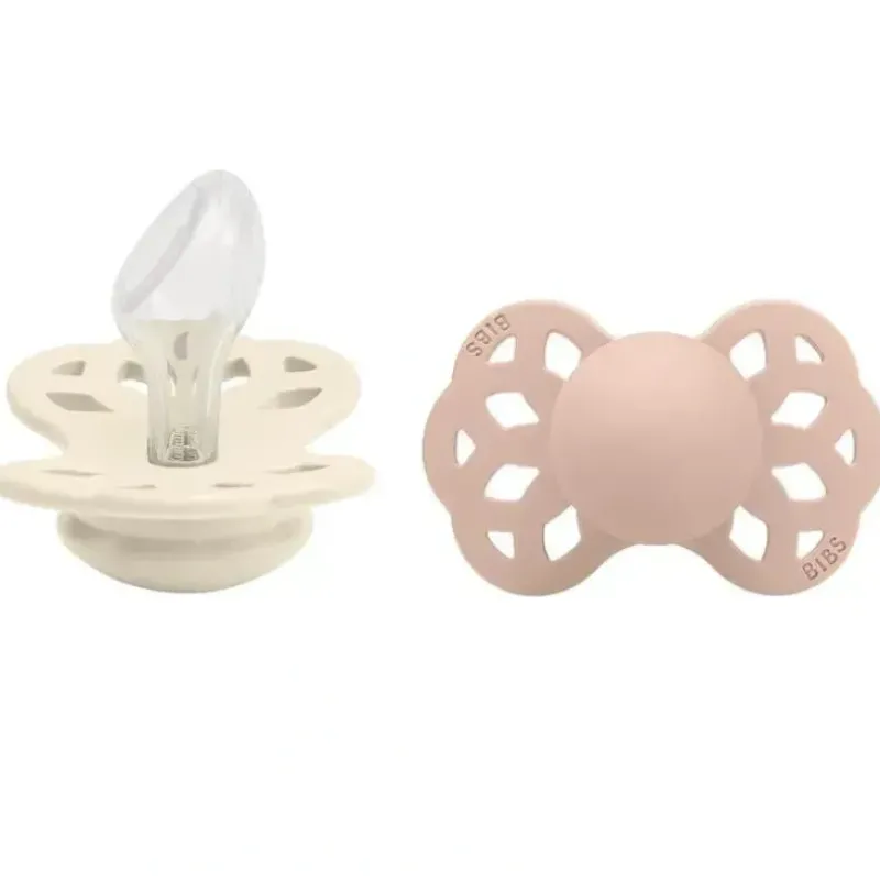 Shop All|BIBS - 2Pk Ivory/Blush Infinity Anatomical Pacifier, 6/18M - cutbabycare.com | baby boutique & care hub