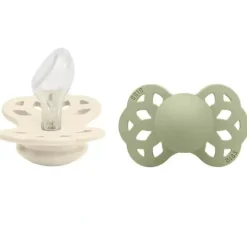 Shop All|BIBS - 2Pk Ivory/Sage Infinity Anatomical Pacifier, 6/18M - cutbabycare.com | baby boutique & care hub