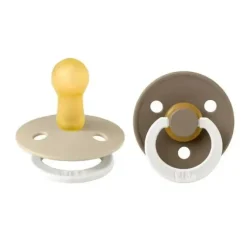 Shop All|BIBS - 2Pk Vanilla GLOW/Dark Oak GLOW Rubber Baby Pacifier, 6/18M - cutbabycare.com | baby boutique & care hub