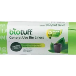Shop All|Biotuff General Use Bin Liners Medium Bags - 20 Litres x 25 - cutbabycare.com | baby boutique & care hub