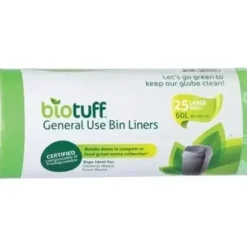 Shop All|Biotuff General Use Bin Liners Large Bags - 60 Litres x 25 - cutbabycare.com | baby boutique & care hub