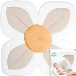 Bath Potty|Blooming Bath - Lotus Flower Bath Mat Sink Cushion, Buttercream - cutbabycare.com | baby boutique & care hub