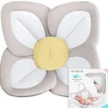 Bath Potty|Blooming Bath - Lotus Plush Minky Baby Sink Bathtub Cushion, Grey - cutbabycare.com | baby boutique & care hub