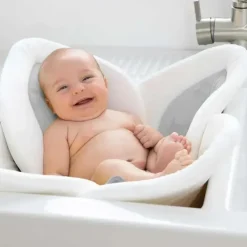 Bath Potty|Blooming Bath Lotus - Baby Bath Seafoam, White/Gray - cutbabycare.com | baby boutique & care hub