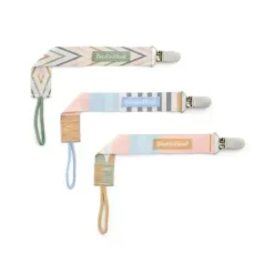 Shop All|Booginhead - 3-Pack Pacifier Clips - Geometric Pinks - cutbabycare.com | baby boutique & care hub