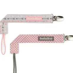 Shop All|Booginhead 2-Pack Pacifier Clips, Pink Arrows - cutbabycare.com | baby boutique & care hub