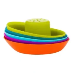 Bath Potty|Boon Fleet Stacking Boats - Multicolor bath toy - cutbabycare.com | baby boutique & care hub