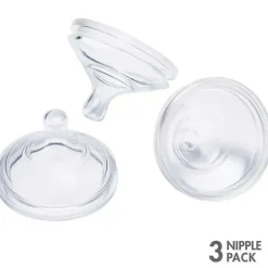 Shop All|Boon NURSH 3-Pack Standard-Neck Fast-Flow Nipples, Clear - cutbabycare.com | baby boutique & care hub