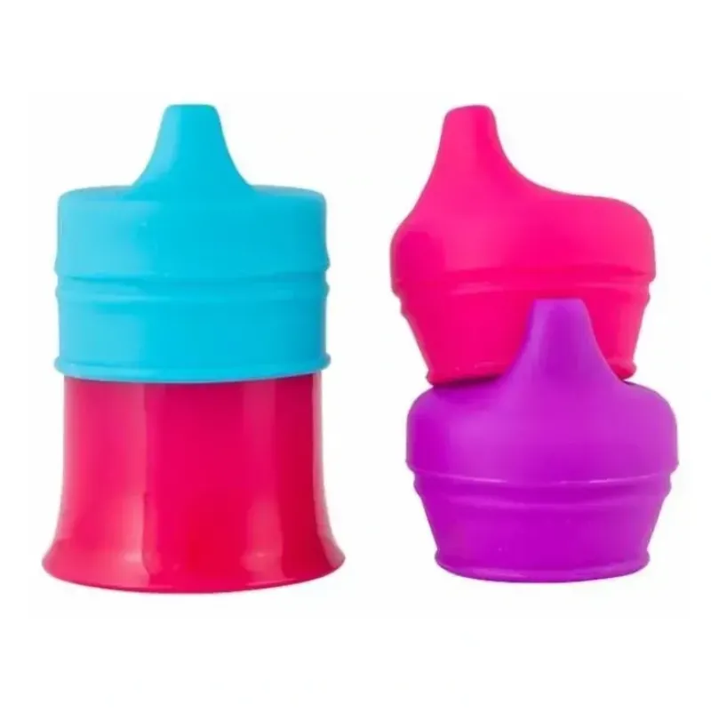 Shop All|Boon Snug Spout Universal Silicone Sippy Lids and Cup, 9M+ Pink Multi - cutbabycare.com | baby boutique & care hub