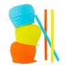 Shop All|Boon Snug Straw Universal Silicone Straw Lids, 12M+ Orange Multi - cutbabycare.com | baby boutique & care hub