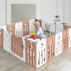 Shop All|BoPeep Kids Baby Playpen Foldable Child Safety Gate Toddler Fence 18 Panels Pink - cutbabycare.com | baby boutique & care hub