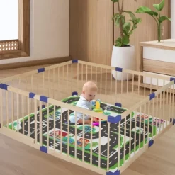 Shop All|BoPeep Kids Playpen Wooden Baby Safety Gate Fence Child Play Game Toy Security L - cutbabycare.com | baby boutique & care hub