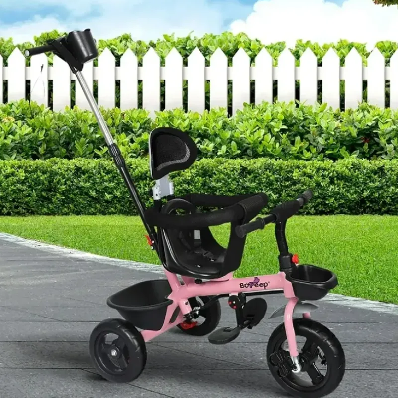 Stroller|BoPeep Kids Tricycle Ride On Trike Toddler Balance Bike Prams Stroller Pink - cutbabycare.com | baby boutique & care hub