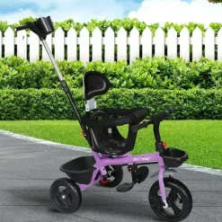 Stroller|BoPeep Kids Tricycle Trike Ride On Toy Toddler Balance Bike Pram Stroller Purple - cutbabycare.com | baby boutique & care hub