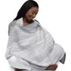 Nursing Feeding|Boppy - Nursing Cover for Breastfeeding, Gray Watercolor Stripes - cutbabycare.com | baby boutique & care hub