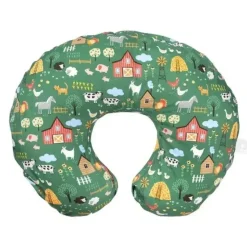 Nursing Feeding|Boppy - Nursing Pillow Support with Removable Cover, Machine Washable, Green Farm - cutbabycare.com | baby boutique & care hub