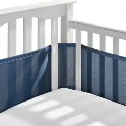 Shop All|BreathableBaby - Classic Breathable Mesh Crib Liner, True Navy - cutbabycare.com | baby boutique & care hub