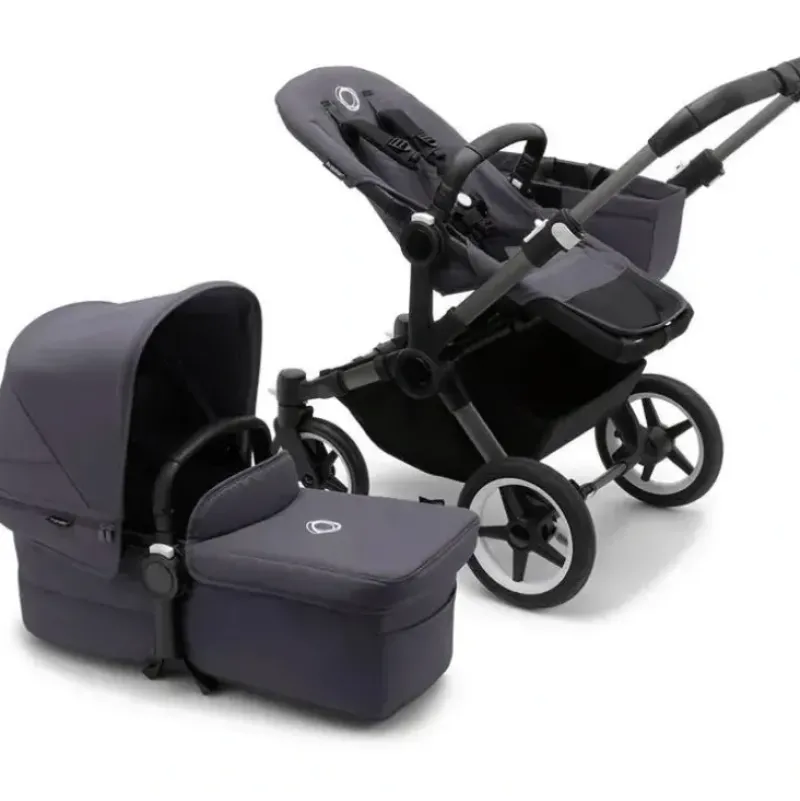 Stroller|Bugaboo - Donkey 5 Mono Complete Stroller, Graphite /Stormy Blue - cutbabycare.com | baby boutique & care hub