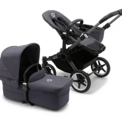 Stroller|Bugaboo - Donkey 5 Mono Complete Single-to-Double Stroller, Graphite /Stormy Blue - cutbabycare.com | baby boutique & care hub