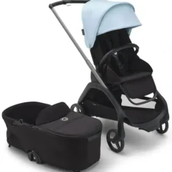 Stroller|Bugaboo - Dragonfly Stroller and Bassinet Complete Graphite/Midnight Black/Skyline Blue - cutbabycare.com | baby boutique & care hub