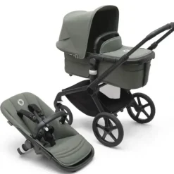 Stroller|Bugaboo - Fox 5 Complete Stroller, Black/Forest Green - cutbabycare.com | baby boutique & care hub
