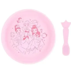Health Safety|Bumkins - Disney Baby and Toddler Silicone Plate and Spoon Set, 6 Months Up, Princess - cutbabycare.com | baby boutique & care hub
