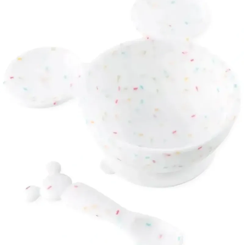Shop All|Bumkins - Mickey Mouse Vanilla Sprinkle Silicone First Feeding Set - cutbabycare.com | baby boutique & care hub