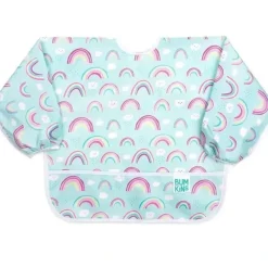 Shop All|Bumkins - Sleeved Bib, Rainbows - cutbabycare.com | baby boutique & care hub