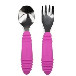 Shop All|Bumkins - Spoon & Fork, Fuscia - cutbabycare.com | baby boutique & care hub