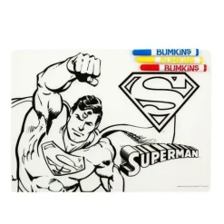 Shop All|Bumkins DC Comics Silicone Coloring Placemat Superman - cutbabycare.com | baby boutique & care hub