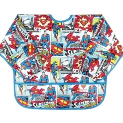 Shop All|Bumkins Superman Comics Costume Sleeved Bib - cutbabycare.com | baby boutique & care hub