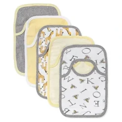 Shop All|Burts Bees - Baby Fashion Bibs Giraffe, Heather Grey - cutbabycare.com | baby boutique & care hub
