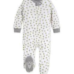 Shop All|Burts Bees - Honey Bee Organic Baby Sleep & Play Pajamas, Heather Grey - cutbabycare.com | baby boutique & care hub