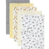 Shop All|Burts Bees - 5Pk Baby Fashion Burp Cloths Giraffe, Heather Grey - cutbabycare.com | baby boutique & care hub