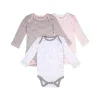 Shop All|Burts Bees - 3Pk Baby Girl Organic Long Sleeve Bodysuits, Dusty Dandelions - cutbabycare.com | baby boutique & care hub