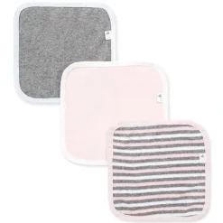 Shop All|Burts Bees - 3Pk Baby Stripe Washcloths, Blossom - cutbabycare.com | baby boutique & care hub
