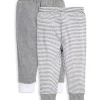 Shop All|Burt's Bees - 2Pk Organic Baby Classic Stripe Footless Pants, Heather Grey - cutbabycare.com | baby boutique & care hub