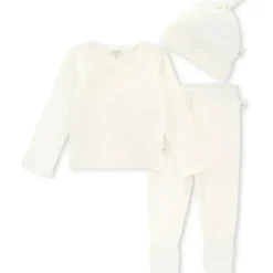 Shop All|Burts Bees - 3Pk Ribbed Take Me Home Set, Eggshell - cutbabycare.com | baby boutique & care hub